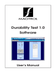 Durability Test 1.0 User`s Manual