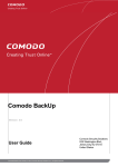Comodo BackUp User Guide Ver3.0