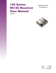 125 Series Wi125 Receiver User Manual - Connor