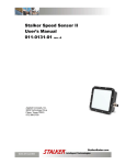Stationary Speed Sensor II User Manual