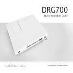 DRG700 (version 2) Quick Installation Guide