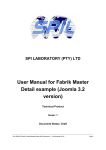 User Manual for Fabrik Master Detail example (Joomla 3.2 version)