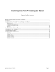 Electronic Income/Expense Form User Manual