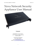 Nova Network Security Appliance User Manual