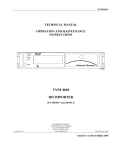 TYPE 800I HD IMPORTER - Continental Electronics Corporation