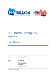 PDF Batch Stamp Tool, User Manual