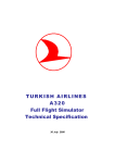 TURKISH AIRLINES A320 Full Flight Simulator Technical Specification