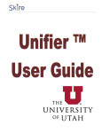 Unifier User Guide - Facilities Management