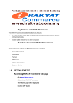 • Key Features of iRAKYAT Commerce • Functions Available in