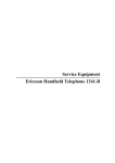 Service Equipment Ericsson Handheld Telephone 1341-B