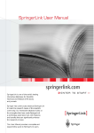 SpringerLink User Manual