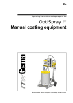 OptiSpray F Manual coating equipment