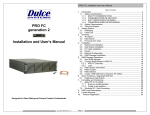 PRO FC generation 2 Installation and User`s Manual