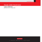 Model 2000 Multimeter