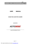 ICM-8D Fuel Injector Cleaner User Manual