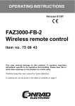 FAZ3000-FB-2 Wireless remote control