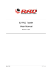 E-RAD Touch User Manual Rev 1101