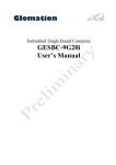Glomation GESBC-9G20i User`s Manual