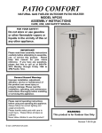 Patio Comfort Natural Gas Portable Patio Heater User Manual