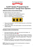 Car2U System Programming - Overhead Door Corporation