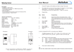 Weekly timer User Manual