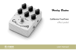 California TrueTone effect pedal user manual