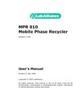 MPR 010 Mobile Phase Recycler