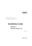 TopSpin 1.3 - Installation Guide for Windows XP - Pascal-Man