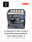 La Spaziale S1 Mini Vivaldi II User`s Manual Rev. E