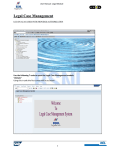 Legal case Management User Manual