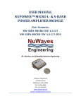 NuPower Micro L- & S-Band Power Amplifier User Manual