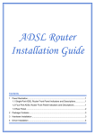 ADSL Router Installation Guide