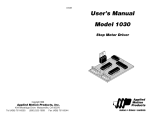 User`s Manual Model 1030