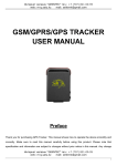 GSM/GPRS/GPS TRACKER USER MANUAL