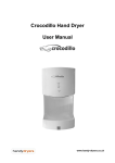 Crocodillo Hand Dryer User Manual