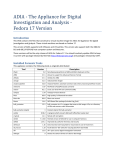 ADIA -‐ The Appliance for Digital Investigation and Analysis