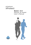 Milestone XProtect Basis+ 6.0 Monitor & Viewer User`s Manual