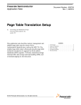 Page Table Translation Setup