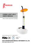 CURING LIGHT LED.C USER`S MANUAL