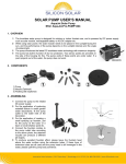 SOLAR PUMP USER`S MANUAL