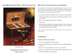 HUMIDOR INSTRUCTION MANUAL