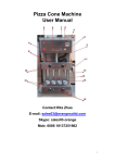 Pizza Cone Machine User Manual