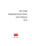 IAT-1710A Integrated Access Tester User`s Manual