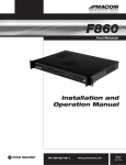 F860 User Manual