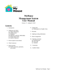 MyHouse Management System User Manual