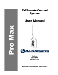 User Manual Max Pro - Rain Master Control Systems