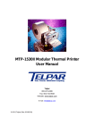 MTP-1530II Modular Thermal Printer User Manual