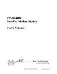 EFM104HR Data/Fax Modem Module User`s Manual