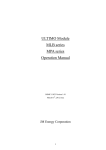 ULTIMO Module MLB series MPA series Operation Manual