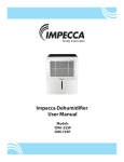 Impecca Dehumidifier User Manual